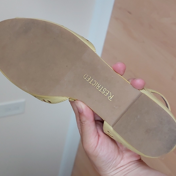 Yellow Open Toe Flats Sandals - Picture 9 of 16